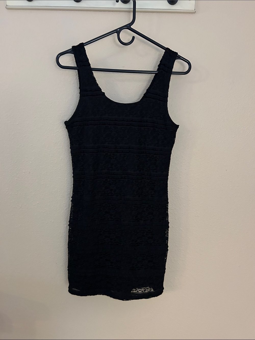 Black Lace Tank Bodycon Dress - Classic Women's Dress